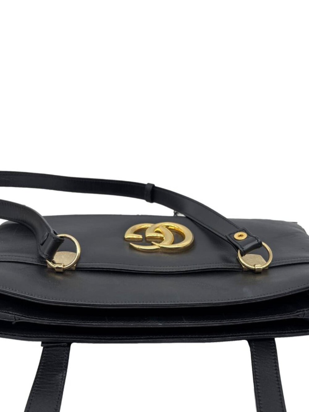 Gucci Arli Large Calfskin Leather Top Handle Shoulder Bag Black 550130 - Picture 5 of 13